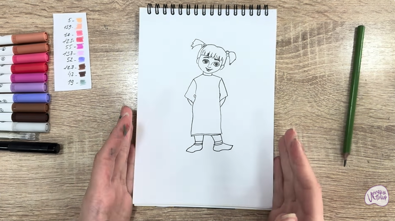 Рисуем Бу из «Корпорации монстров»