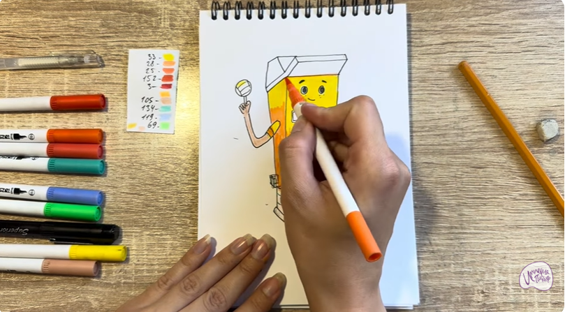 Рисуем Петя из мультфильма  "Домики"
