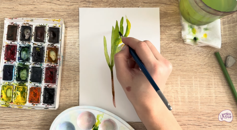 Рисуем Желтый рябчик