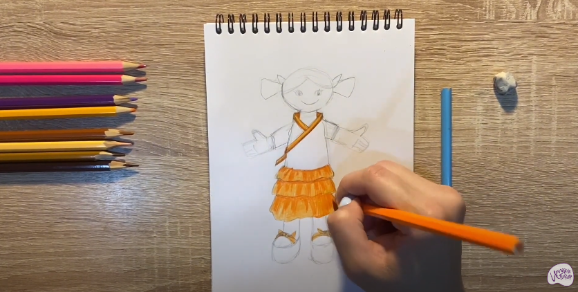 Рисуем Текстильная кукла