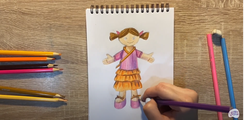 Рисуем Текстильная кукла