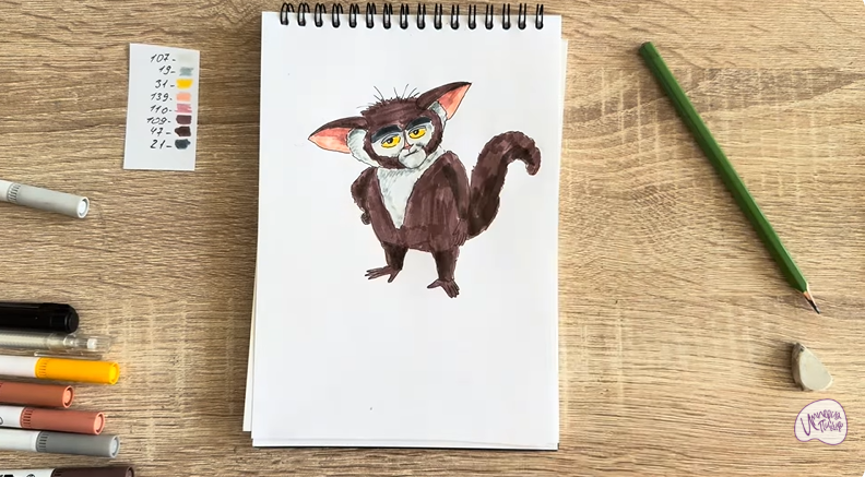 Рисуем Морис из "Мадагаскар"