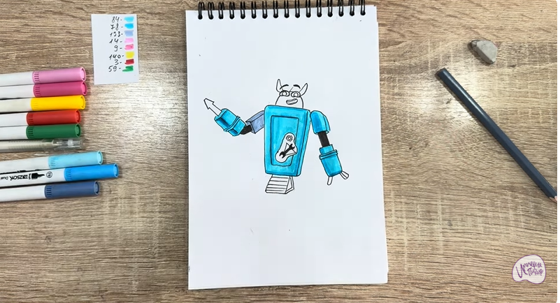 Рисуем Рем из "Живой гараж"