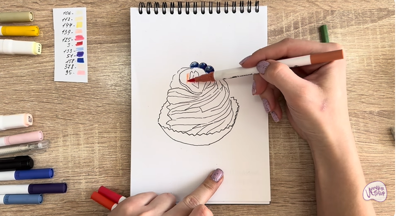 Рисуем Пирожное "Павлова"