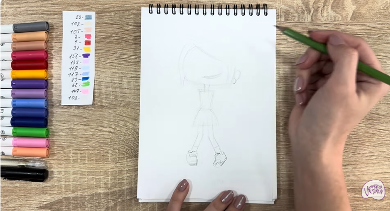 Рисуем Ксю из «Живой гараж»