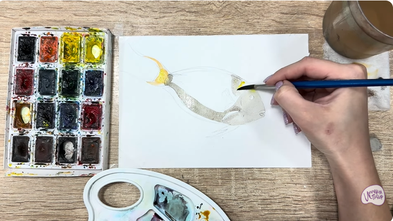 Рисуем Рыба-хирург