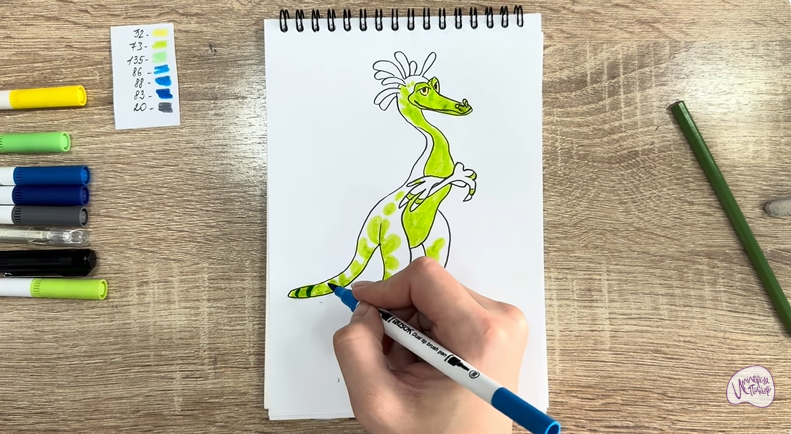 Рисуем Веган из «Доктор Динозавров»