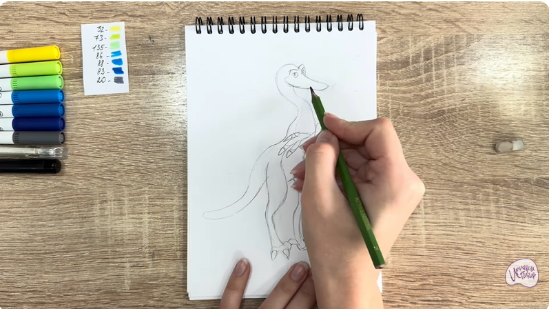 Рисуем Веган из «Доктор Динозавров»