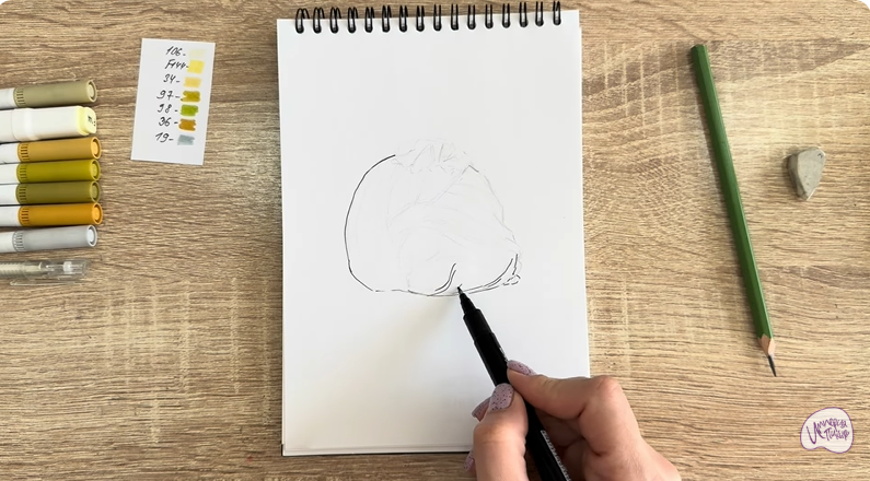 Рисуем Пишмание с фисташками