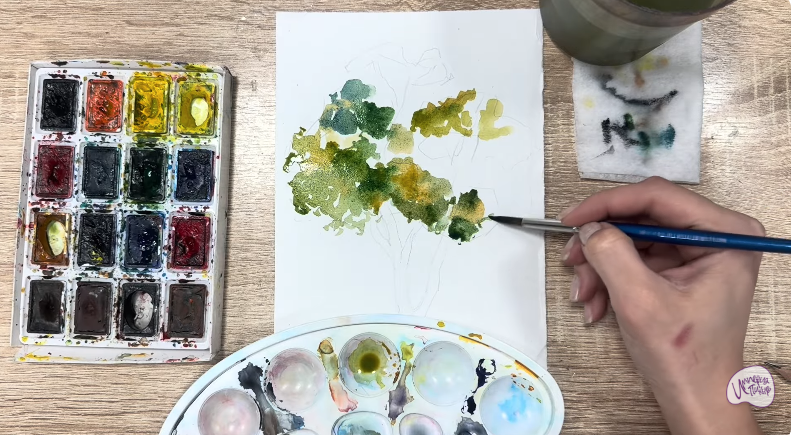 Рисуем Бархат амурский