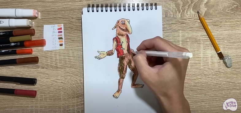 Рисуем Тролль Орм из "Снежная Королева"