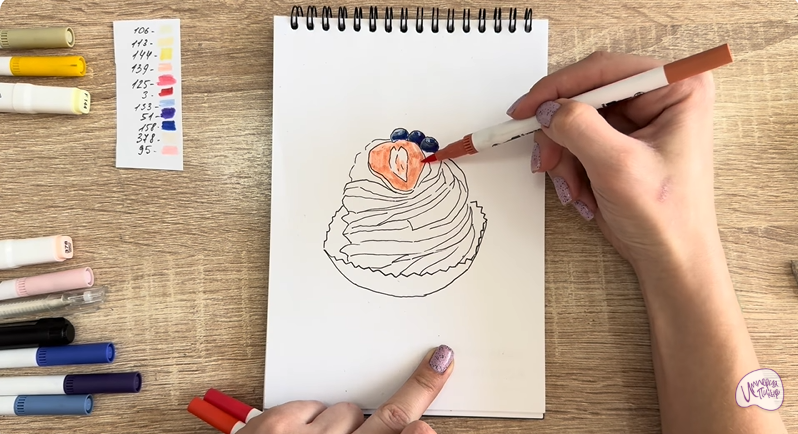 Рисуем Пирожное "Павлова"