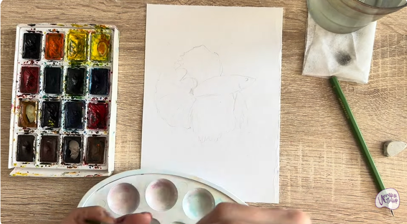 Рисуем Рыба петушок