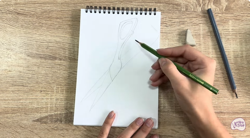 Рисуем Кухонные ножницы Рисуем Кухонные ножницы