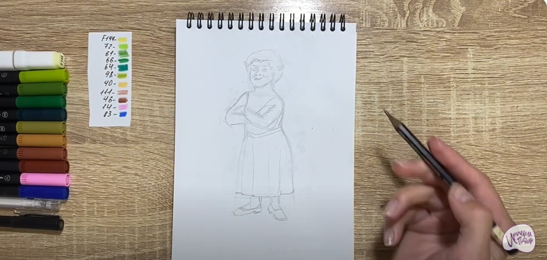 Рисуем Принцесса Фиона из "Шрека"