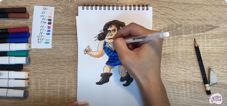 Рисуем Косолапый из мультфильма "Маракуда"