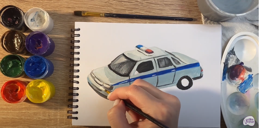 Рисуем Машина ДПС