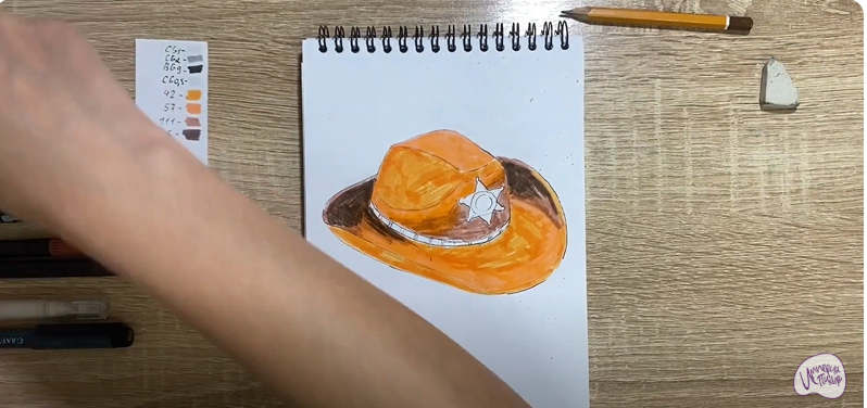 Рисуем Шляпа шерифа