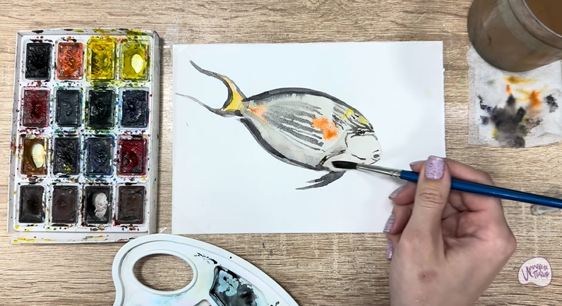 Рисуем Рыба-хирург