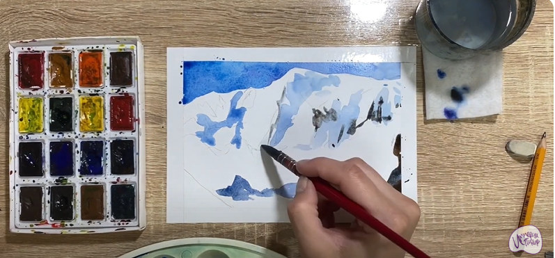Рисуем Сход лавины