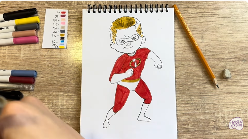 Рисуем Шастик Парр из "Суперсемейка"