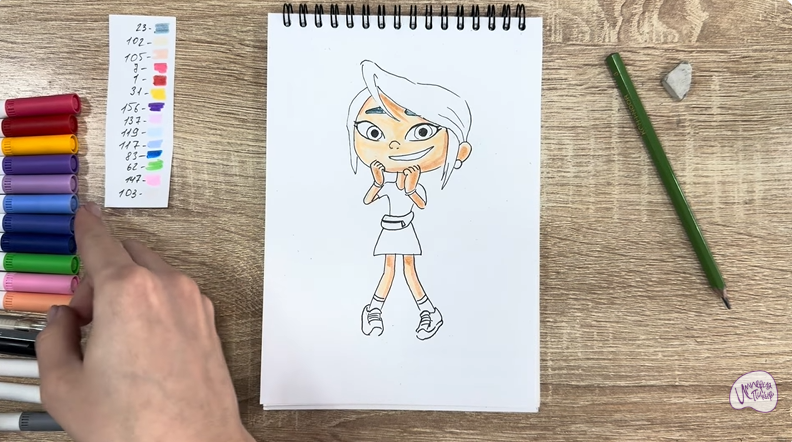 Рисуем Ксю из «Живой гараж»