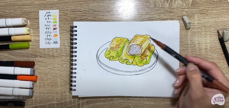 Рисуем Голубцы