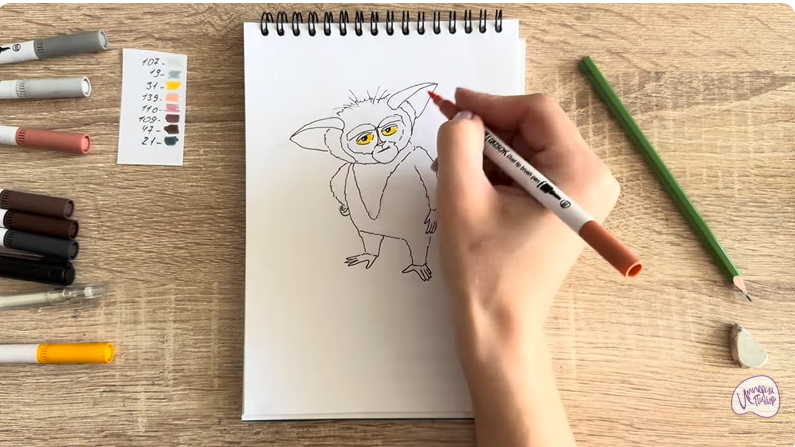 Рисуем Морис из "Мадагаскар"