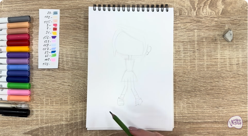 Рисуем Ксю из «Живой гараж»