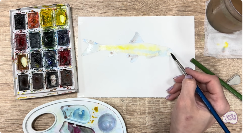 Рисуем Ленский пескарь