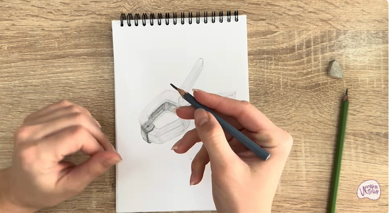 Рисуем Пластиковый зажим