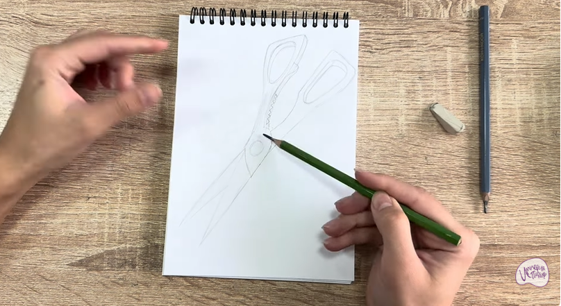Рисуем Кухонные ножницы Рисуем Кухонные ножницы
