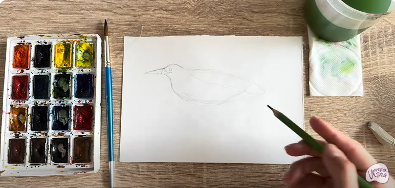 Рисуем Выпь Рисуем Выпь