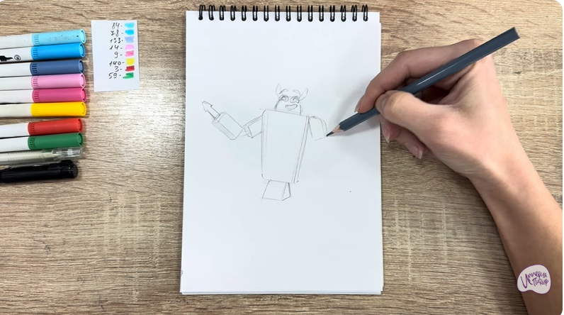 Рисуем Рем из "Живой гараж"