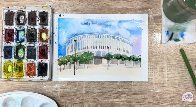 Рисуем Стадион Краснодар