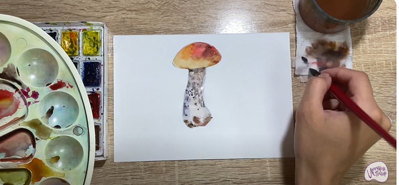 Рисуем Подосиновик