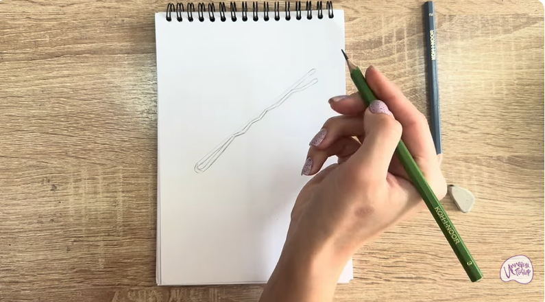 Рисуем Невидимка для волос