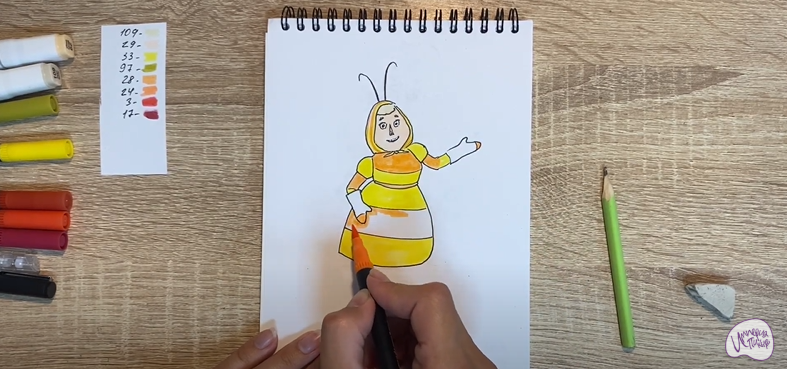 Рисуем Баба Капа из "Лунтика"