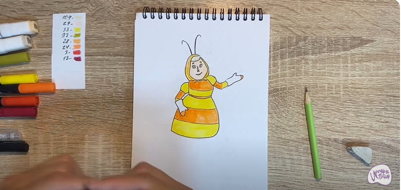 Рисуем Баба Капа из "Лунтика"