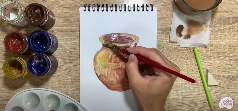 Рисуем Глиняный горшок