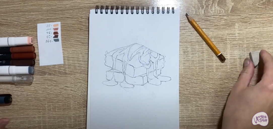 Рисуем Шоколадный брауни