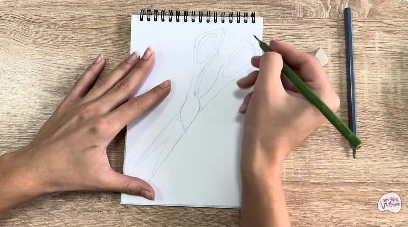 Рисуем Кухонные ножницы Рисуем Кухонные ножницы