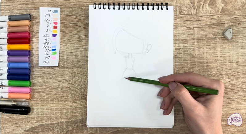 Рисуем Ксю из «Живой гараж»