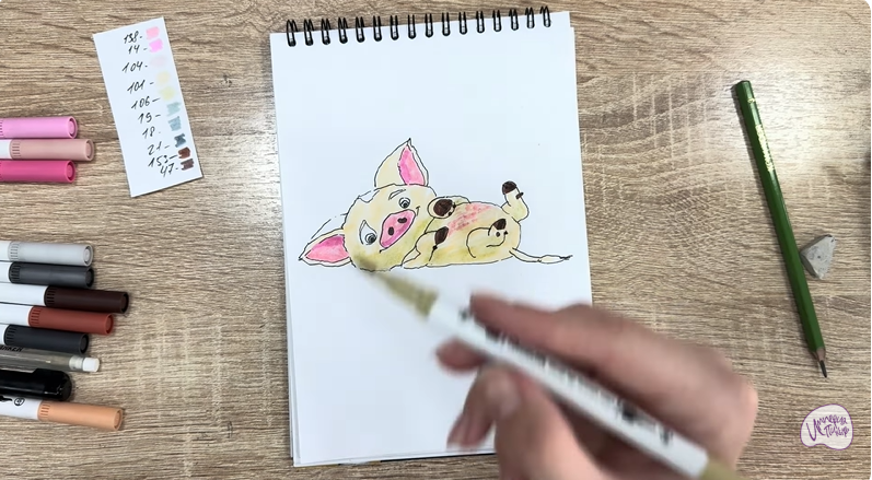 Рисуем Пуа из "Моана"