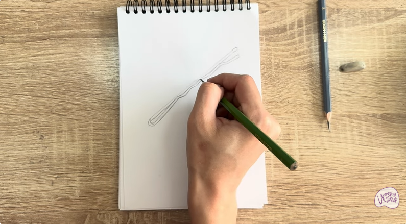 Рисуем Невидимка для волос