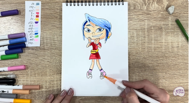 Рисуем Ксю из «Живой гараж»