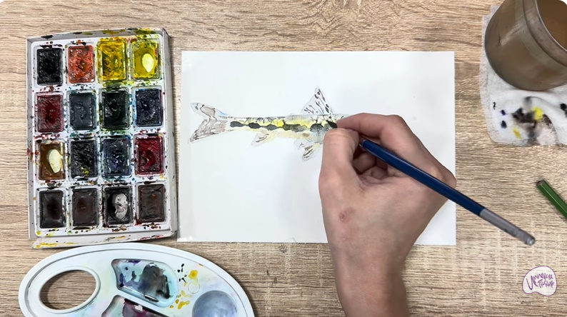 Рисуем Ленский пескарь