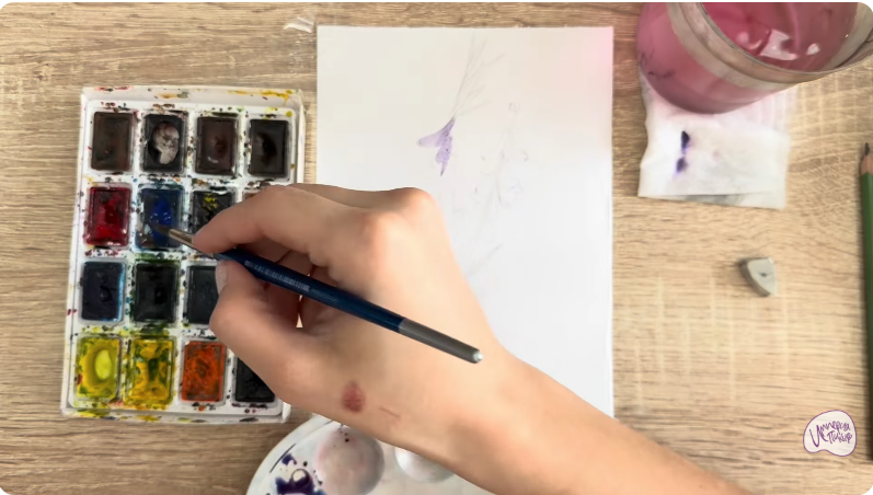 Рисуем Мышиный горошек