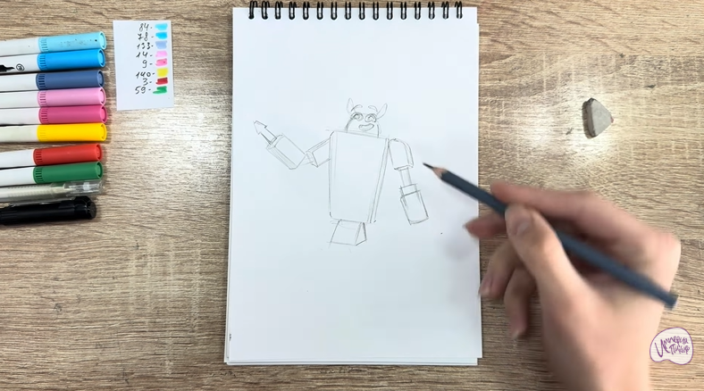 Рисуем Рем из "Живой гараж"