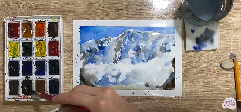 Рисуем Сход лавины